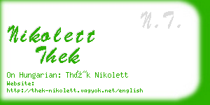 nikolett thek business card